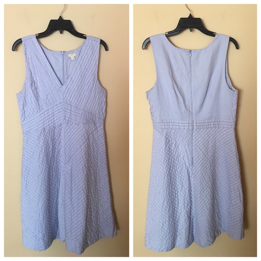 J Crew Chevron Pleated Dress